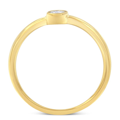 14K Yellow Gold Plated .925 Sterling Silver Miracle Set Diamond Ring (1/20 Cttw, J-K Color, I1-I2 Clarity) by Haus of Brilliance