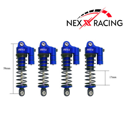 NX-419 Nexx Racing 58mm Reservoir Shocks (4pcs) for Arrma 1:18 GRANITE/ TYPHON/ MOJAVE