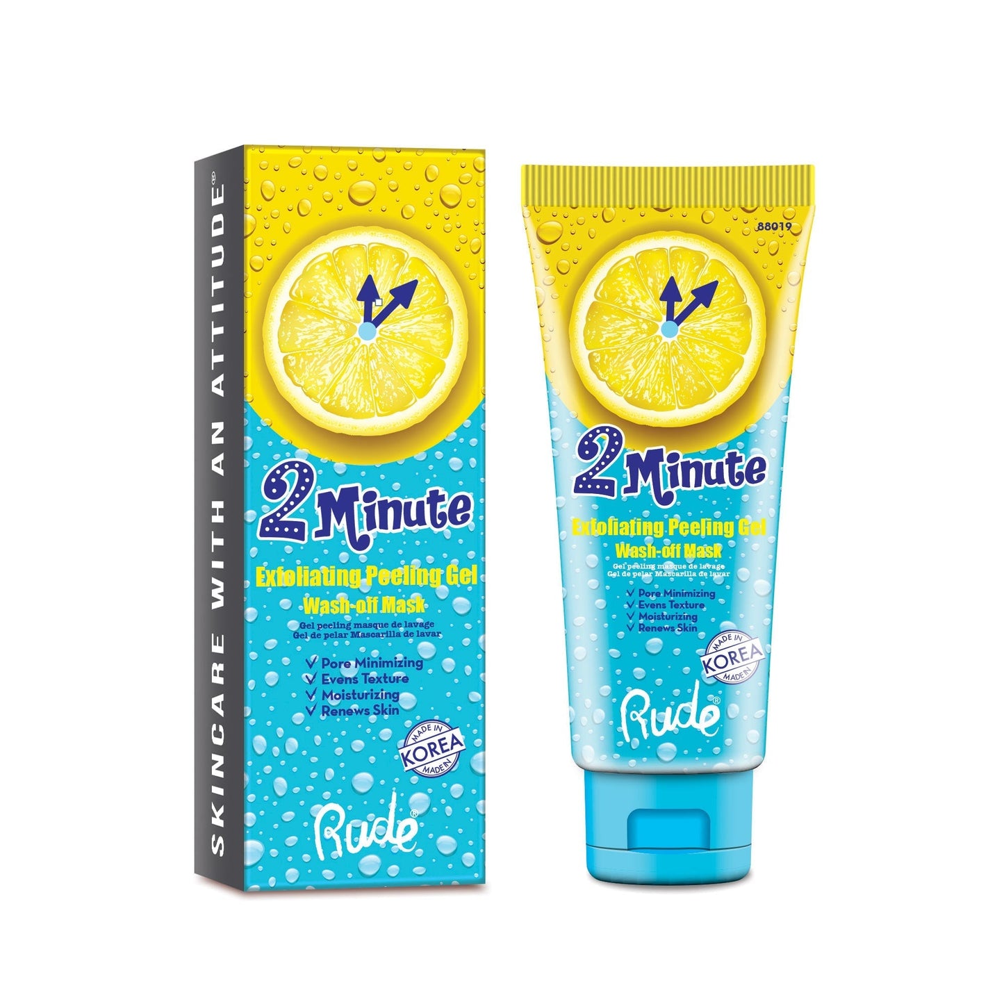 RUDE 2 Minute Exfoliating Peeling Gel Wash-Off Mask by Avera Group