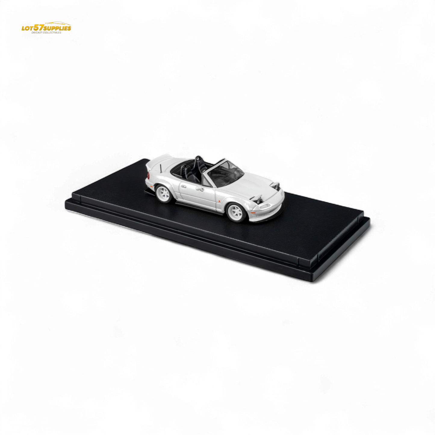 Microturbo Custom MX5 Rocket Bunny - Metallic White 1:64