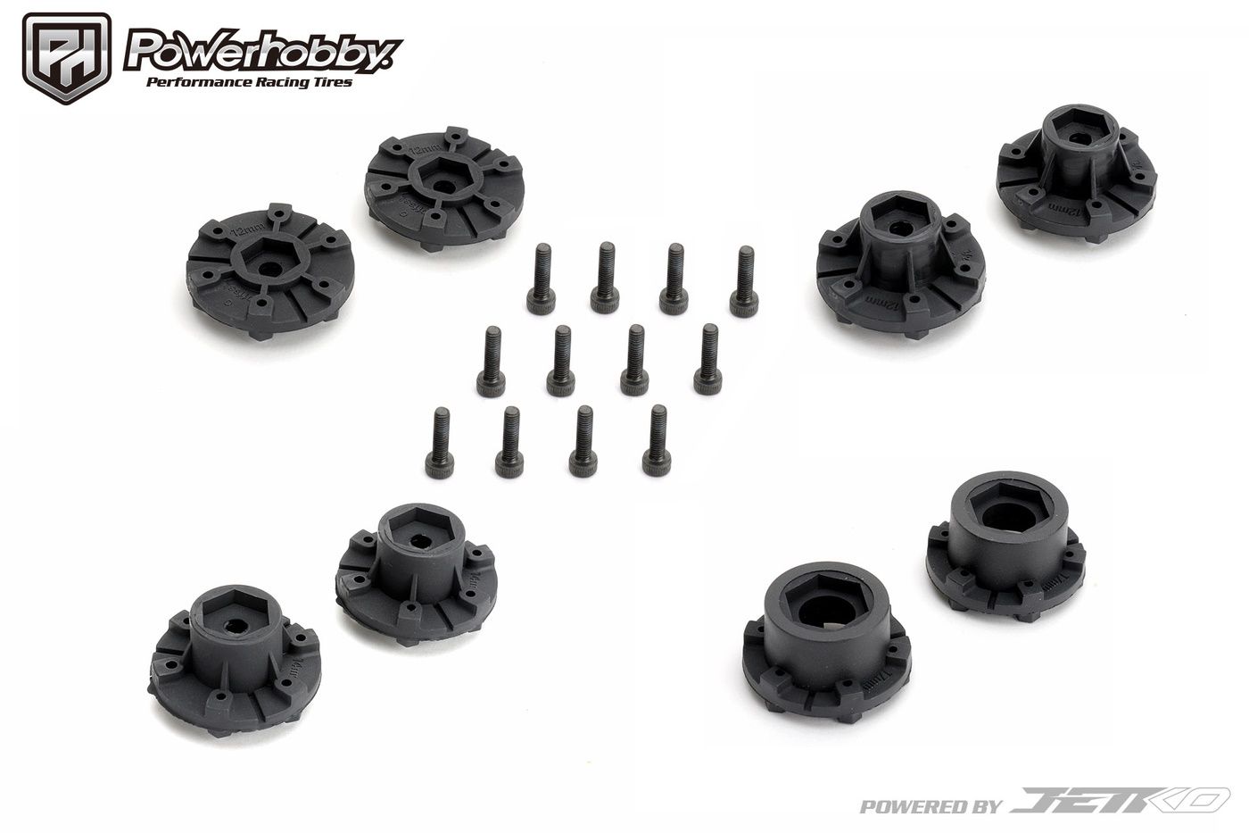 Powerhobby WASTELAND SC Belted Tires (2) with Removable Hex Wheels