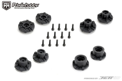 Powerhobby 1/10 2.8 ST Super Sonic Belted Tires (2) with Removable Hex Wheels