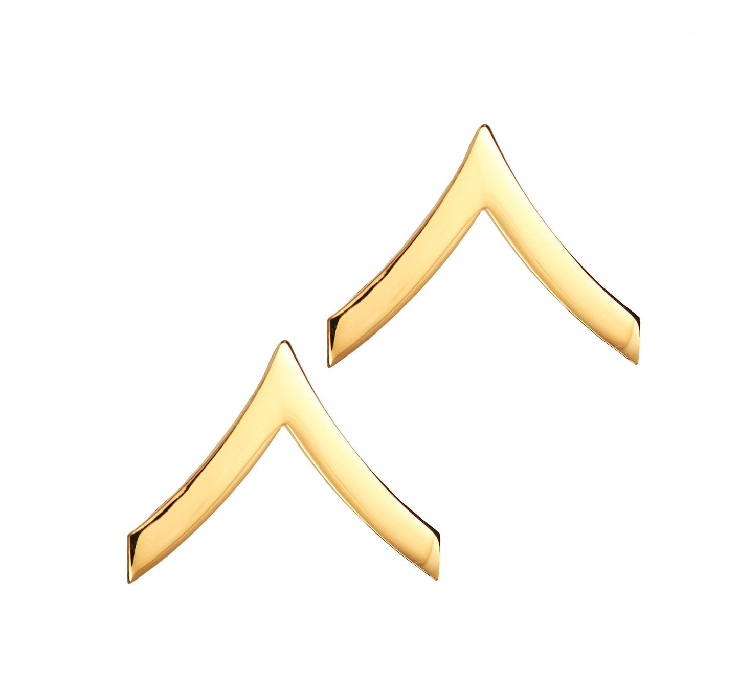 U.S. Army E2 Private STA-BRITE® Pin-on Rank (pair)