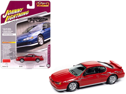 2000 Chevrolet Monte Carlo SS Torch Red with Silver Graphics "Classic Gold Collection" 1/64 Diecast Model Car by Johnny Lightning  free shipping USA