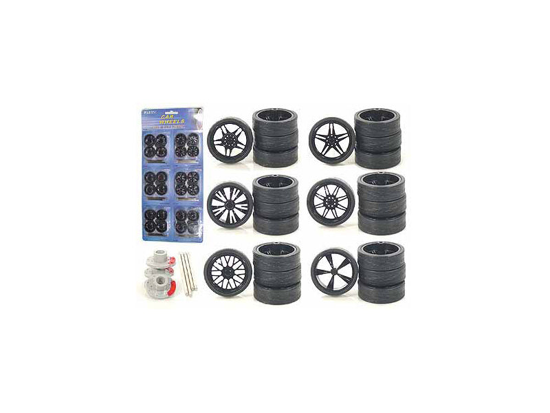 Wheels and Tires and Rims Multipack Set of 24 pieces for 1/24 Scale Model Cars and Trucks  free shipping USA