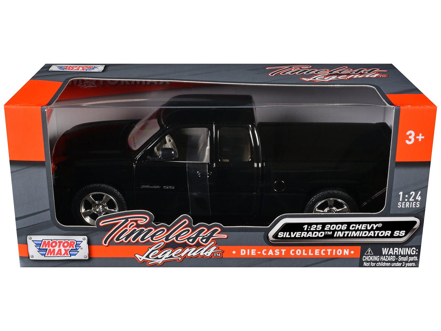 2006 Chevrolet Silverado Intimidator SS Pickup Truck Black "Timeless Legends" Series 1/25 Diecast Model Car by Motormax  free shipping USA