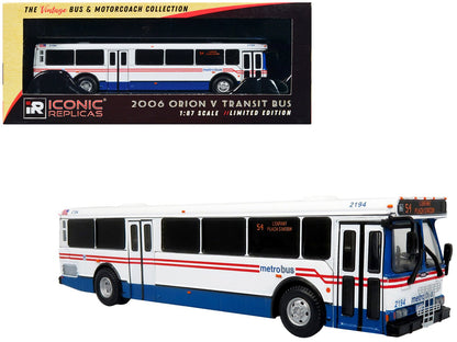 2006 Orion V Transit Bus WMATA Washington "54 L'Enfant Plaza Station" Limited Edition "The Vintage Bus and Motorcoach Collection" 1/87 (HO) Diecast Model by Iconic Replicas  free shipping USA