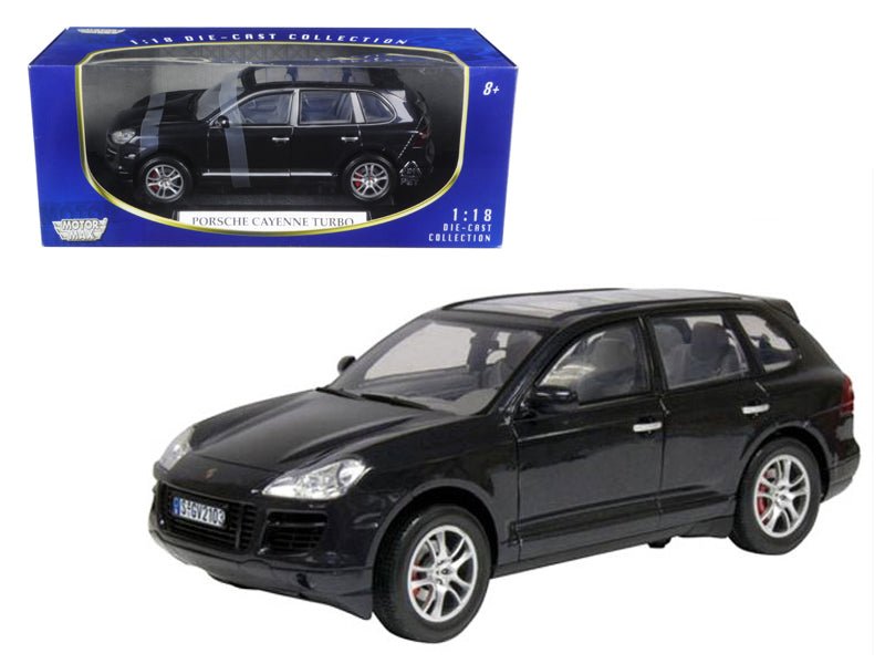 2008 Porsche Cayenne Turbo Metallic Black 1/18 Diecast Model Car by Motormax  free shipping USA