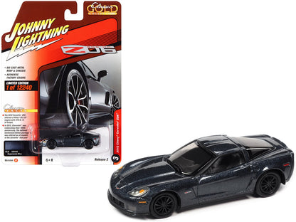 2012 Chevrolet Corvette Z06 Supersonic Blue Metallic "Classic Gold Collection" Series Limited Edition to 12240 pieces Worldwide 1/64 Diecast Model Car by Johnny Lightning  free shipping USA