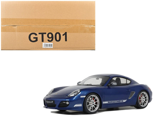 2012 Porsche Cayman R Aqua Blue Metallic 1/18 Model Car by GT Spirit  free shipping USA