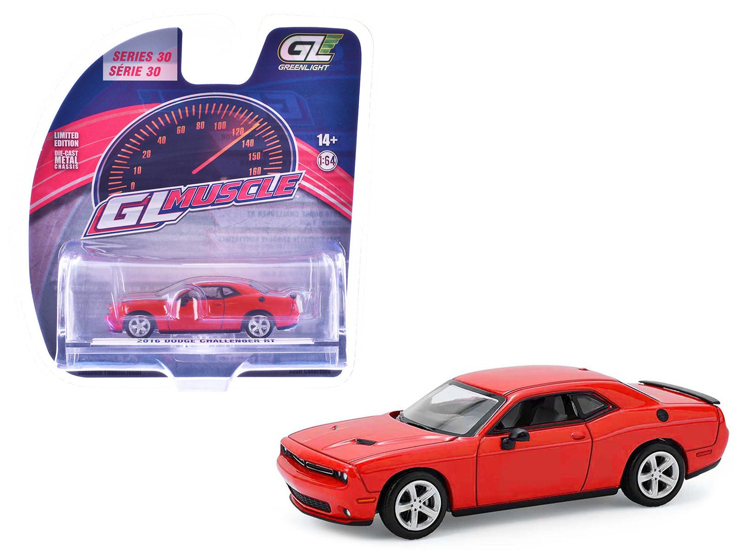 2016 Dodge Challenger RT Torred "GreenLight Muscle" Series 30 1/64 Diecast Model Car by Greenlight  free shipping USA