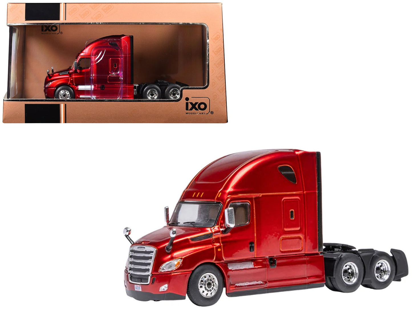 2018 Freightliner Cascadia Truck Tractor Red Metallic 1/64 Diecast Model by IXO Models  free shipping USA
