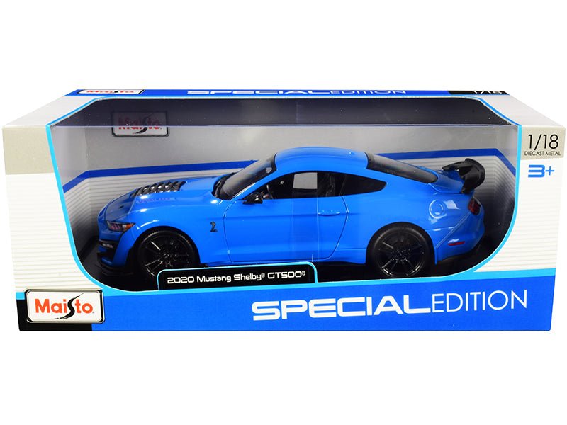 2020 Ford Mustang Shelby GT500 Light Blue "Special Edition" 1/18 Diecast Model Car by Maisto  free shipping USA