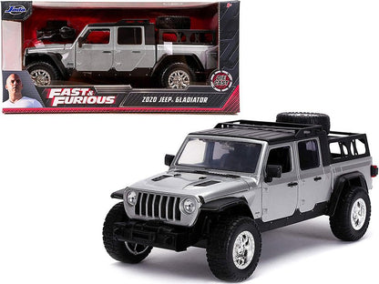 2020 Jeep Gladiator Pickup Truck Silver with Black Top "Fast & Furious" Series 1/24 Diecast Model Car by Jada  free shipping USA