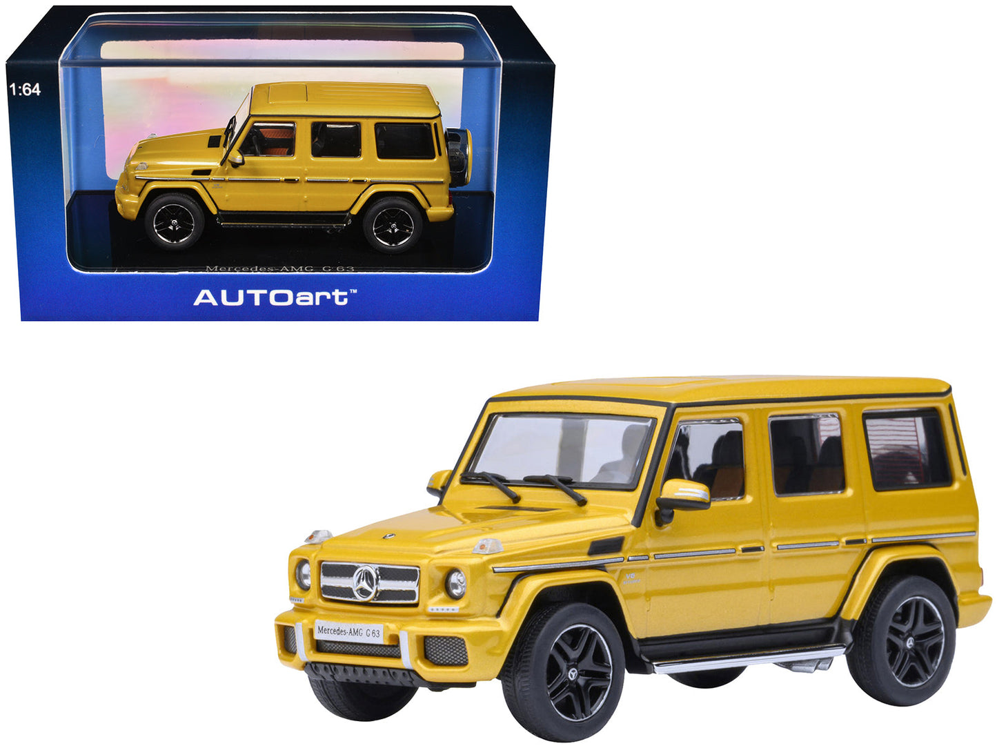 2017 Mercedes-Benz AMG G 63 Solar Beam Yellow 1/64 Model Car by Autoart  free shipping USA