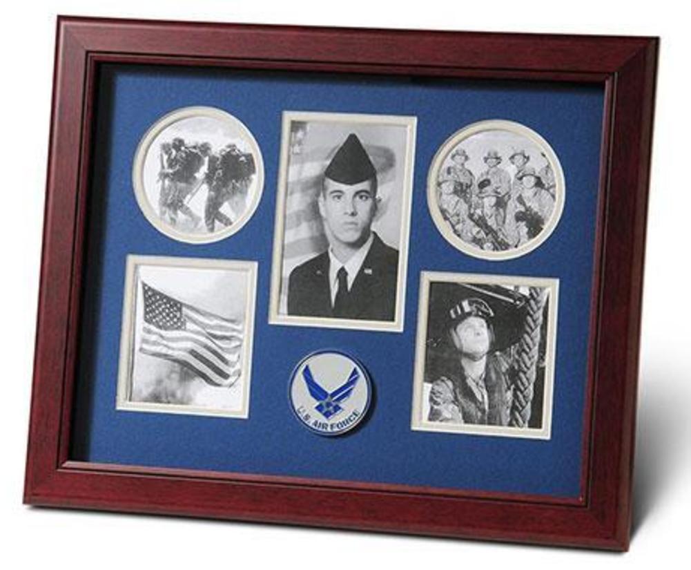 Flag Connections Aim High Air Force Medallion 5 Picture Collage Frame.