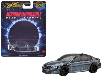2021 BMW M5 Gray Metallic with Black Top "Mission: Impossible – Dead Reckoning" (2023) Movie "Pop Culture" Series Diecast Model Car by Hot Wheels  free shipping USA