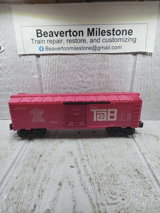 LIONEL TAB BOXCAR, 74 u, 75 9744