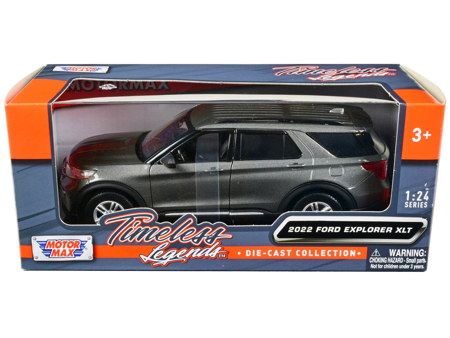 2022 Ford Explorer XLT Gray Metallic "Timeless Legends" Series 1/24 Diecast Model Car by Motormax  free shipping USA