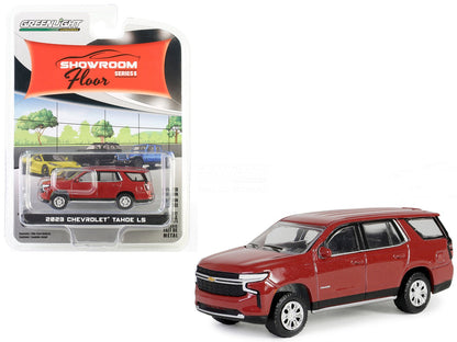 2023 Chevrolet Tahoe LS Radiant Red Metallic "Showroom Floor" Series 5 1/64 Diecast Model Car by Greenlight  free shipping USA