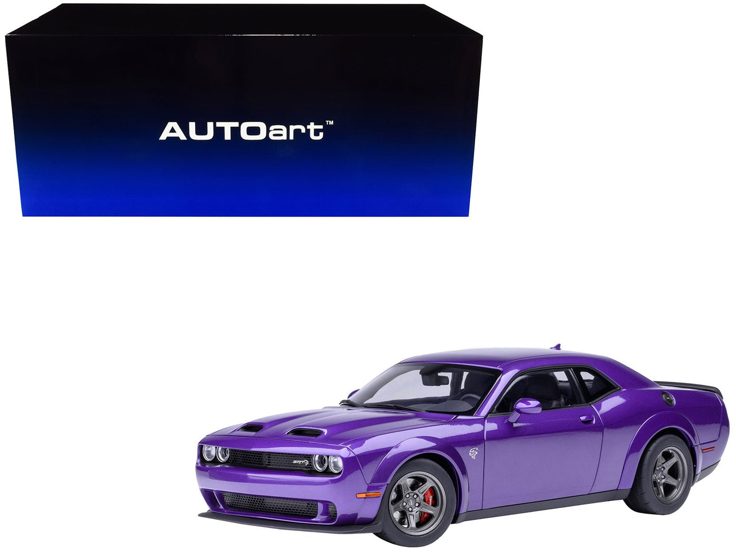 2023 Dodge Challenger SRT Super Stock Plum Crazy Purple 1/18 Model Car by Autoart  free shipping USA