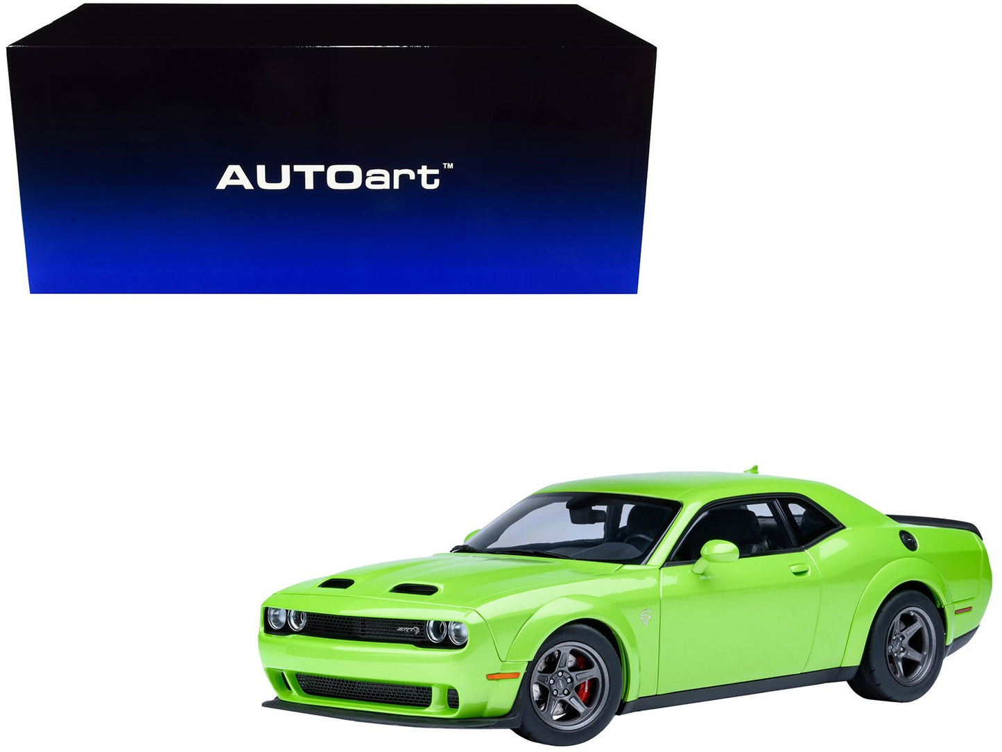 2023 Dodge Challenger SRT Super Stock Sublime Green 1/18 Model Car by Autoart  free shipping USA