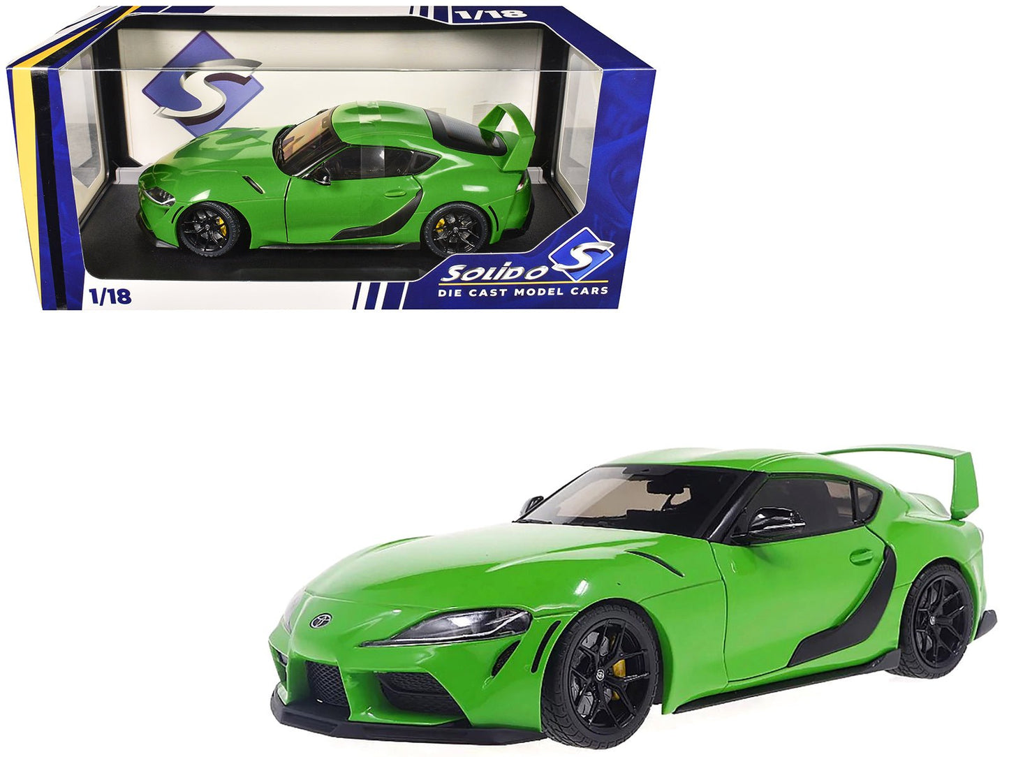 2023 Toyota GR Supra "StreetFighter" Green 1/18 Diecast Model Car by Solido  free shipping USA