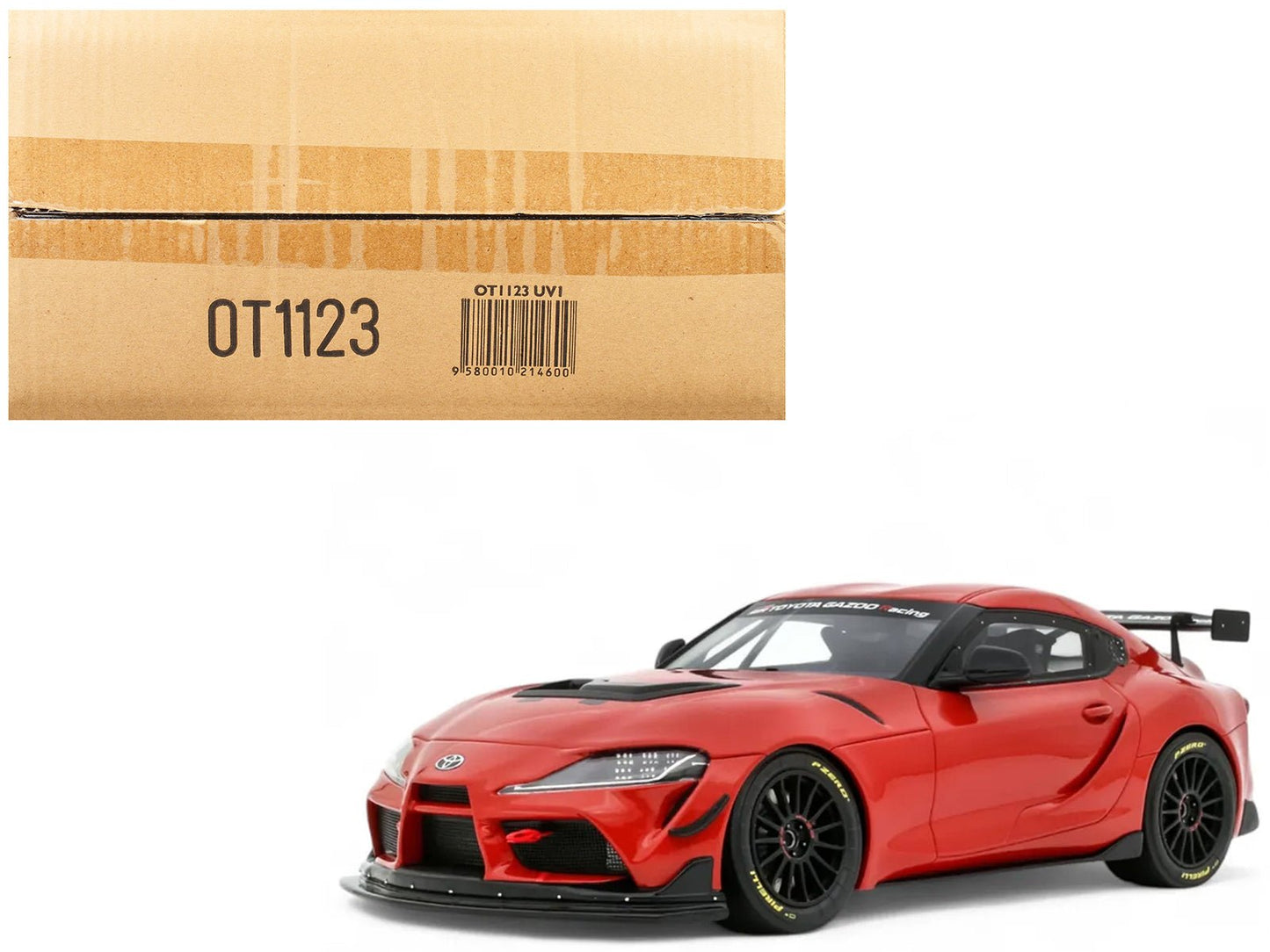 2023 Toyota Supra GT4 100 Edition Plasma Orange Metallic Limited Edition to 999 pieces Worldwide 1/18 Model Car by Otto Mobile  free shipping USA