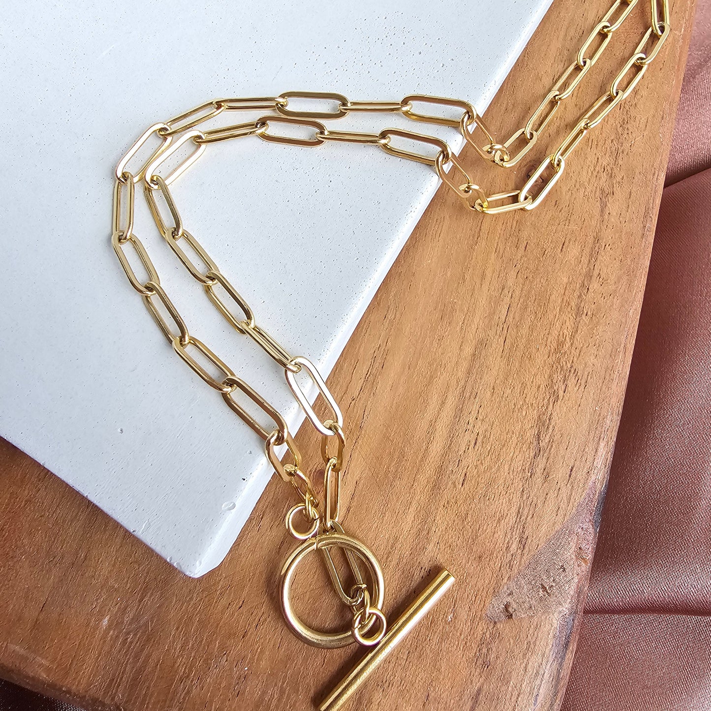 Luxe Gold Paper Clip Chain - 18" by Spiffy & Splendid