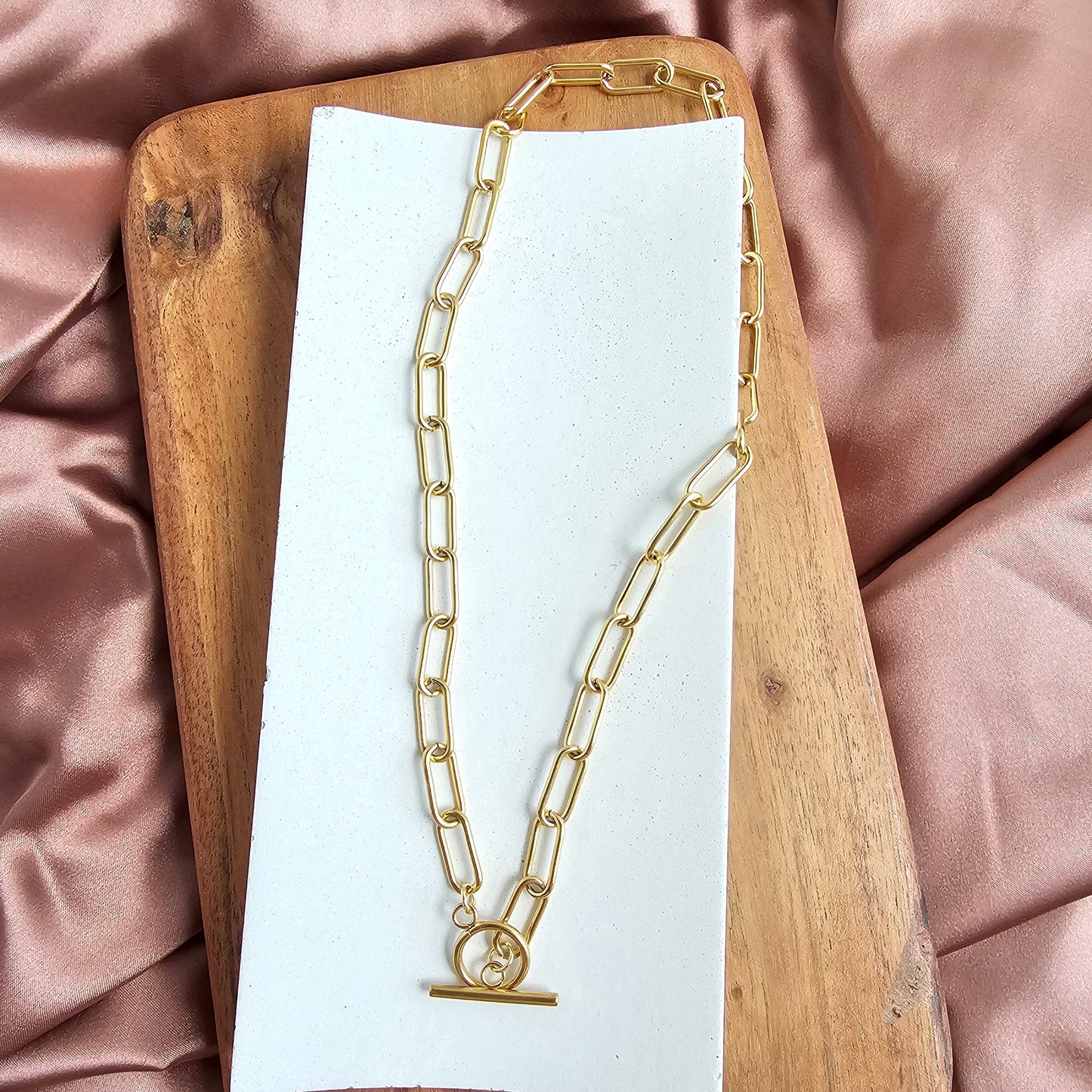 Luxe Gold Chunky Paper Clip Chain - 18" by Spiffy & Splendid