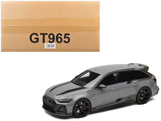 2024 Audi RS 6 GT Gray 1/18 Model Car by GT Spirit  free shipping USA