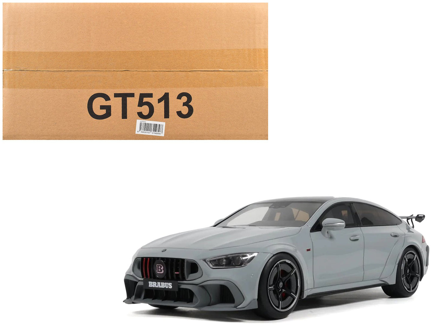 2024 Brabus Rocket 1000 Nardo Gray with Black Top 1/18 Model Car by GT Spirit  free shipping USA