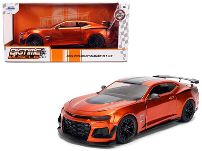 2024 Chevrolet Camaro ZL1 1LE Orange Metallic with Black Stripes "Bigtime Muscle" Series 1/24 Diecast Model Car by Jada  free shipping USA