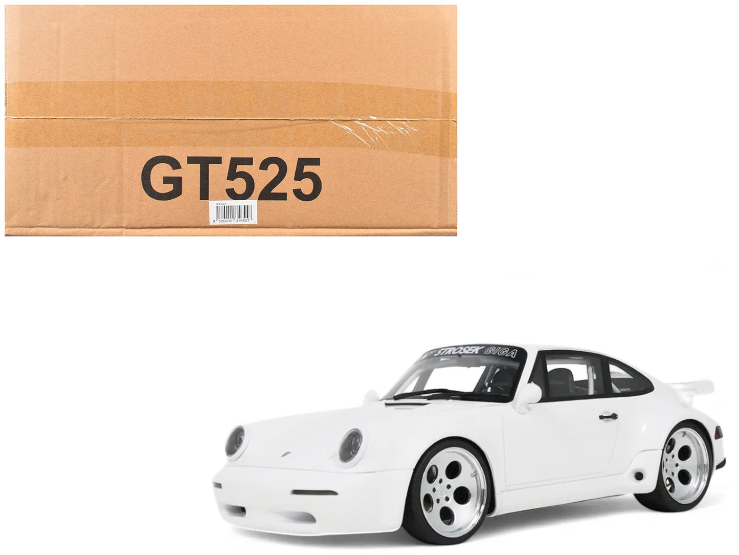 2024 Strosek GIGA (Porsche 911) White 1/18 Model Car by GT Spirit  free shipping USA