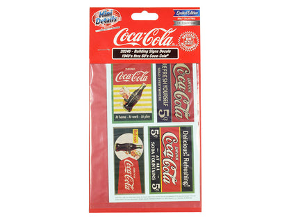 1940's Thru 1960's "Coca-Cola" Building Signs Decals for 1/87 (HO) Scale Models by Classic Metal Works  free shipping USA