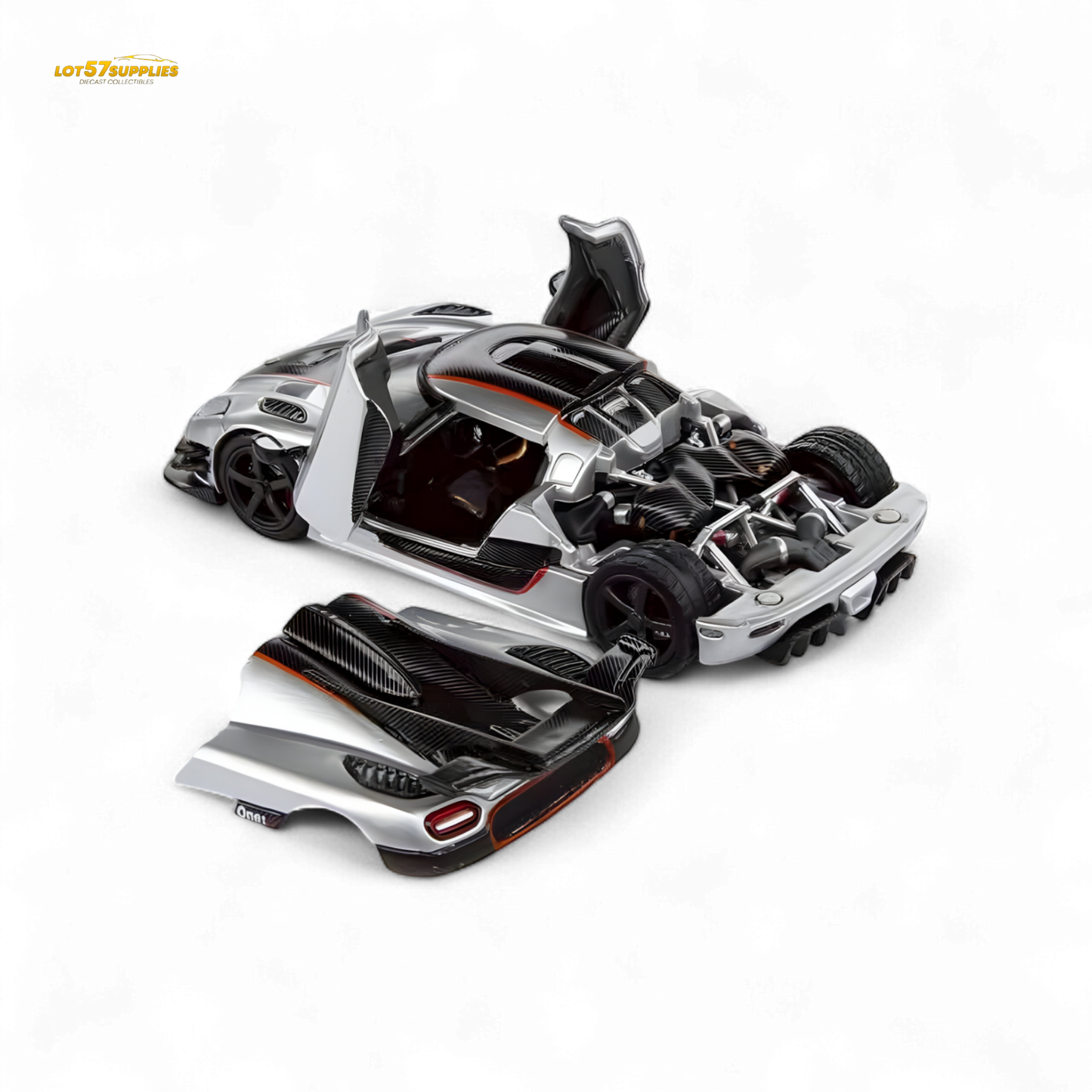 DEMON KING Koenigsegg ONE:1 - Silver 1:64