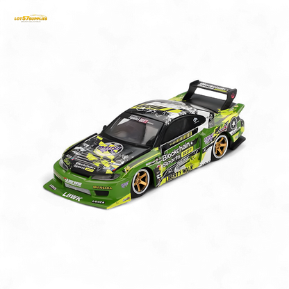 (Pre-Order) MINI-GT Nissan LB-Super Silhouette S15 Silvia #555 V2 2024 Formula Drift Japan - 1:64