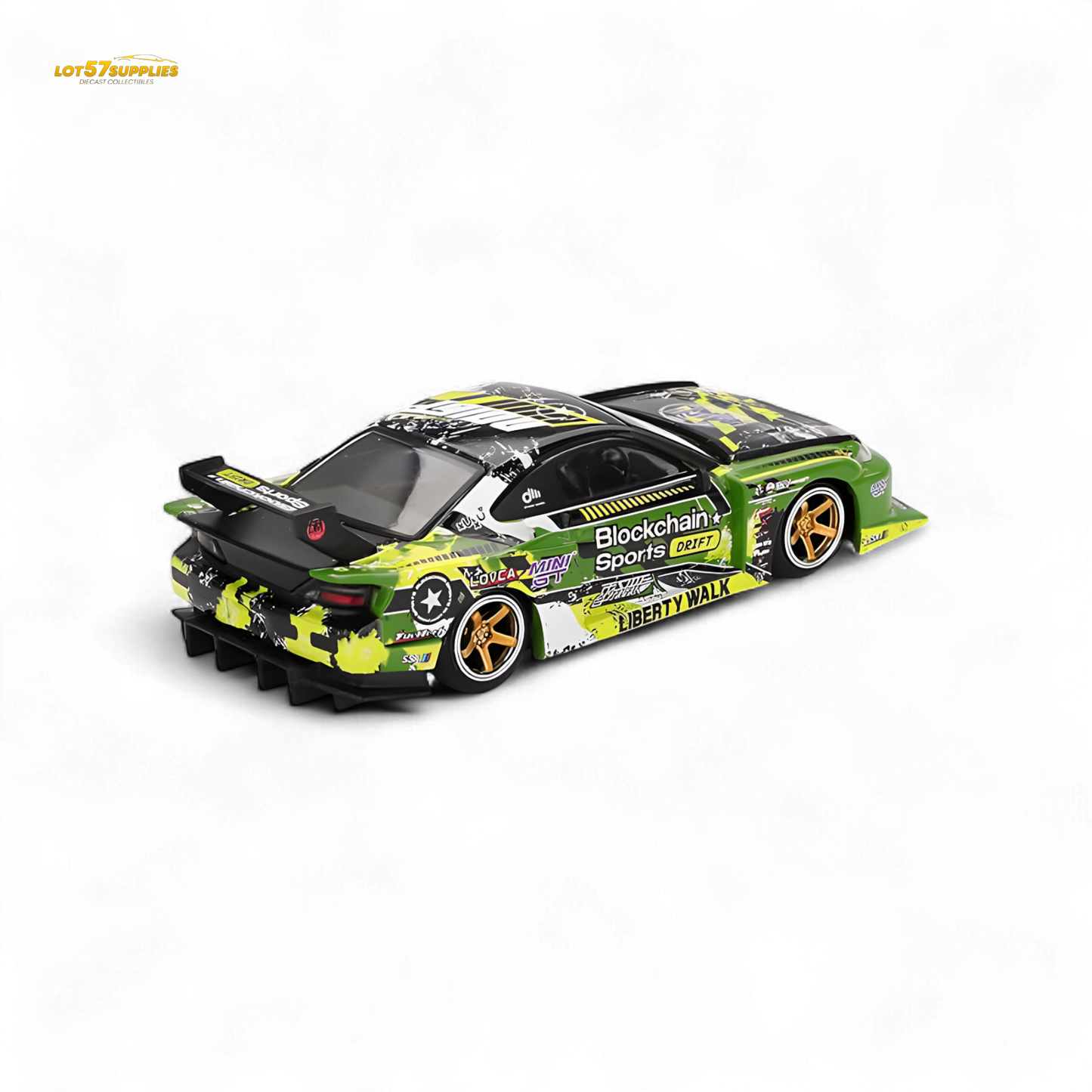 (Pre-Order) MINI-GT Nissan LB-Super Silhouette S15 Silvia #555 V2 2024 Formula Drift Japan - 1:64