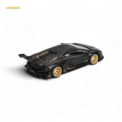 (Pre-Order) Mini-GT LB★WORKS Lamborghini Aventador Limited Edition Matte Black #1087 - 1:64