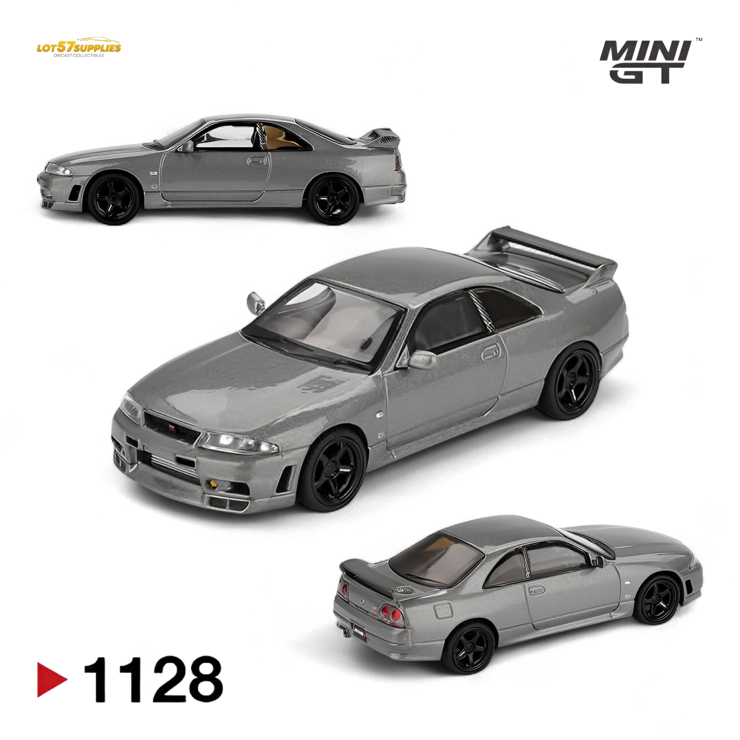 (Pre-Order) Mini-GT Nissan Skyline GT-R (NISMO BCNR33 CRS Version) - Dark Metal Gray 1:64 #1128