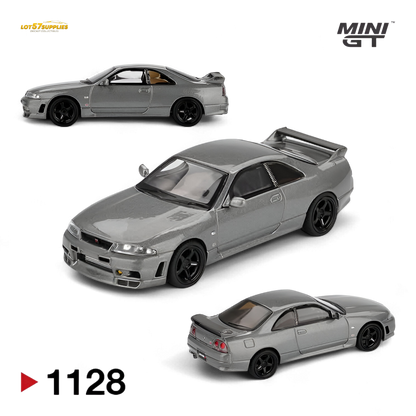 (Pre-Order) Mini-GT Nissan Skyline GT-R (NISMO BCNR33 CRS Version) - Dark Metal Gray 1:64 #1128