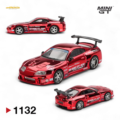 (Pre-Order) Mini-GT Toyota Supra (A80) Top Secret GT-300 - Top Secret Red Chrome 1:64 #1132