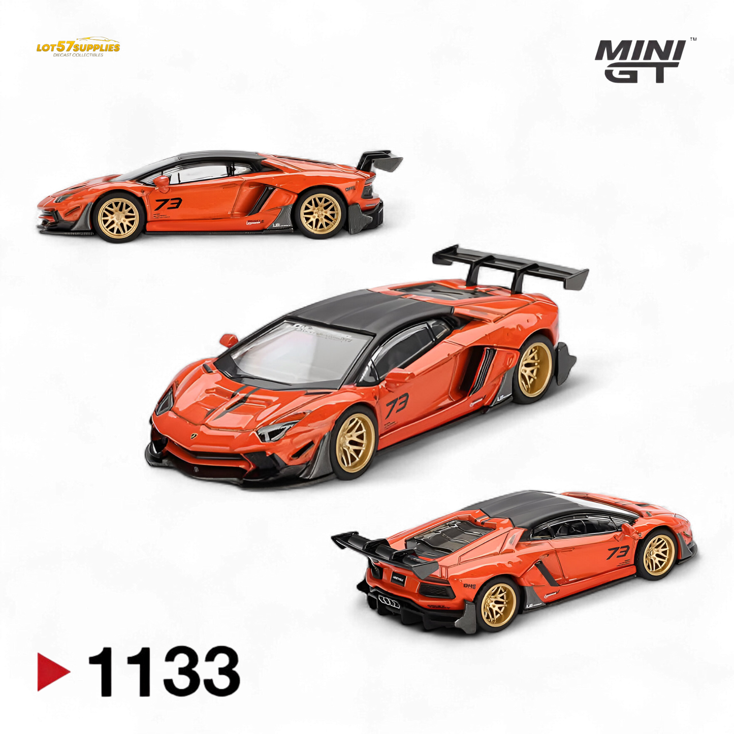 (Pre-Order) Mini-GT Lamborghini Aventador Limited Edition - Orange 1:64 #1133
