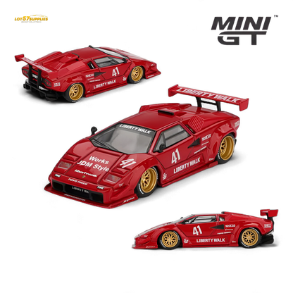 (Pre-Order) MiniGT Lamborghini Countach LB-WORKS Red 1:64