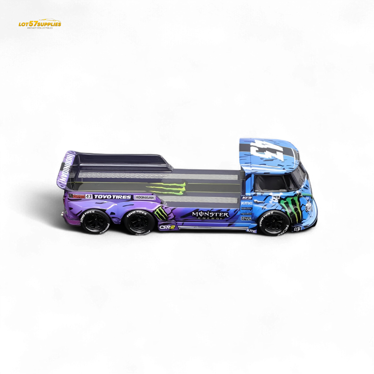 (Pre-Order) liberty 64 VW Trailer - Monster Livery 1:64