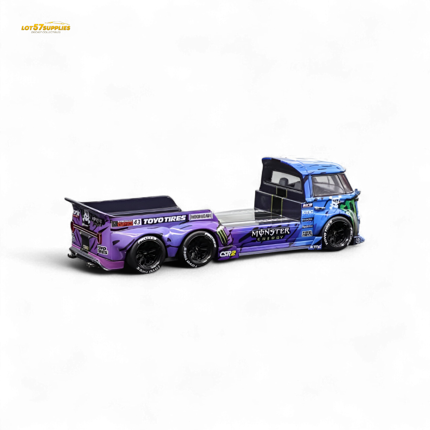 (Pre-Order) liberty 64 VW Trailer - Monster Livery 1:64