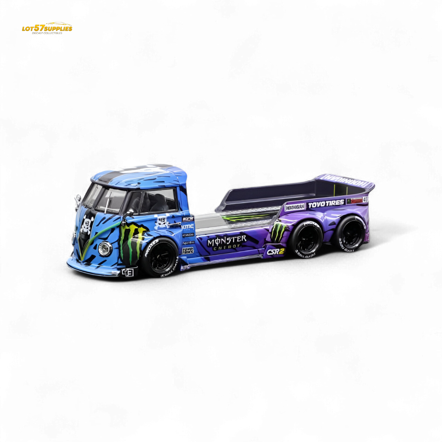 (Pre-Order) liberty 64 VW Trailer - Monster Livery 1:64