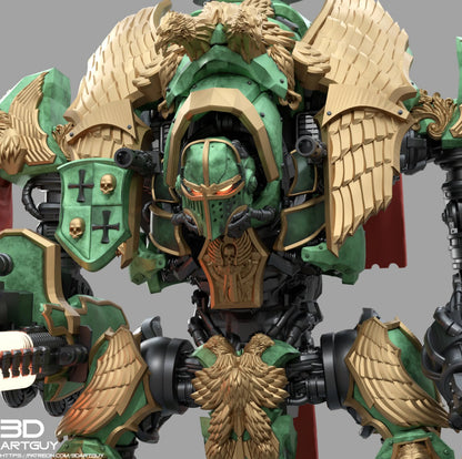 Medieval Mech Knight by 3DArtGuy 32mm scale, 50, 180mm, Miniature War Gaming Figure