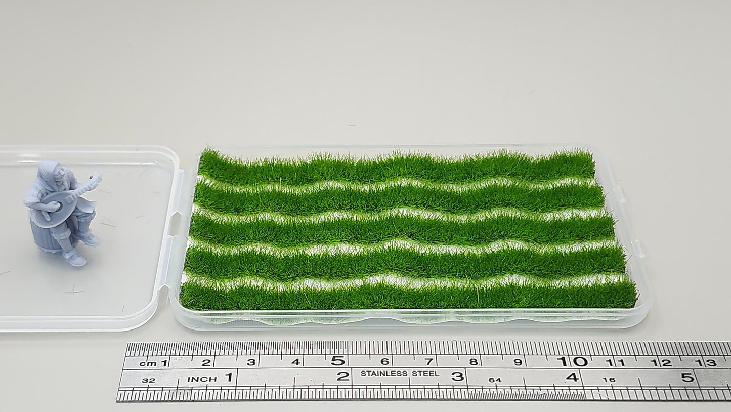 JHT - Spring Green Strip Grass Tufts - Self Adhesive Grass Tufts - 5mm height x 108mm long 5per pack