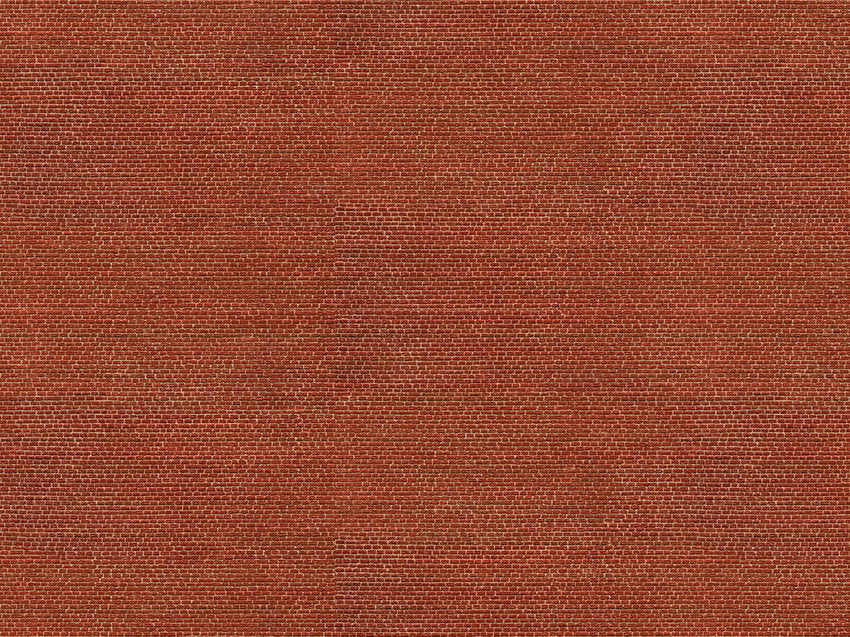 Noch 56910 N Scale 3D Cardboard Sheet, Clinker Brick Wall